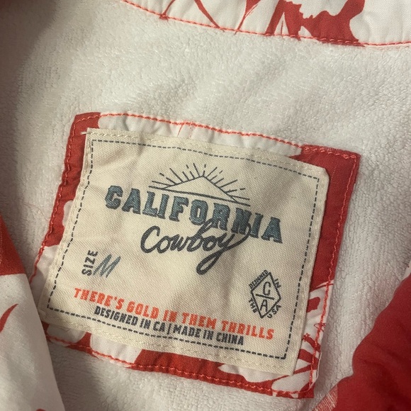 Preloved California Cowboy high water women’s terry cloth lined shirt - Picture 3 of 6